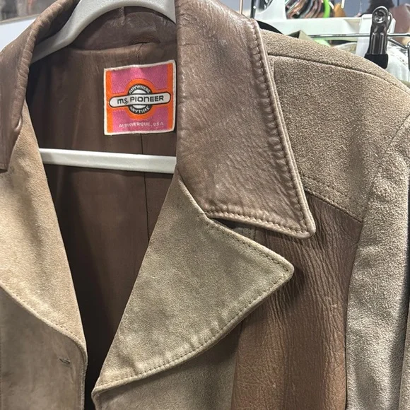 Brown Leather and Suede Jacket